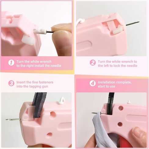 Micro Quick Clothing Fixer, Stitch Sewing Gun, Handheld Stitch Gun Tagging Gun with 3 Needles 3000 Fasteners 100 Buttons & Scissor, Stitch Gun for Clothing/Price Tagging/Fixing Curtains/Beddings in Saudi Arabia