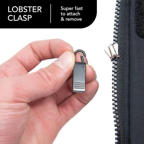 Zipper Replacement: x4 Replacement Zipper Pull Tab. Use as Luggage Zipper Pulls Replacement, Zipper Hook for Bags & Suitcase Zipper Pull Replacement. Broken Zipper Pull Replacement 1.5x0.43x0.17 Inch in Kuwait