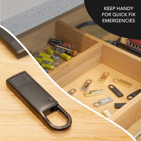 Zipper Replacement: x4 Replacement Zipper Pull Tab. Use as Luggage Zipper Pulls Replacement, Zipper Hook for Bags & Suitcase Zipper Pull Replacement. Broken Zipper Pull Replacement 1.5x0.43x0.17 Inch in Kuwait