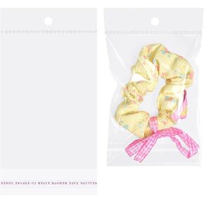 Morepack 5x7 Inches Hanging Hole Self Sealing Cellophane Bags Self Adhesive, 100 Pieces Clear Resealable Cellophane Bags with hanging header for Jewelry Earring Necklace
