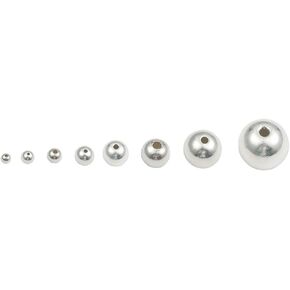 BEADIA 925 Sterling Silver Round Beads 3mm for Jewelry Making Findings 50pcs