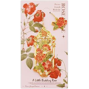 Vintage Rose Flower Metal Bookmark for Book Lovers Women Book Marker for Reading (Pink Rose)