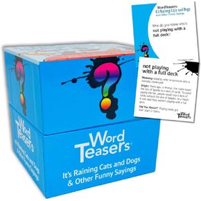 ? WORD TEASERS It’s Raining Cats and Dogs Conversation Cards – Conversation Starters for Families & Kids – Funny Sayings Idioms Game – Fun Word Games