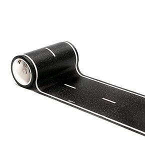 InRoad Toys PlayTape Road Tape for Toy Cars - Sticks to Flat Surfaces, No Residue; 30 ft. x 4 in. Asphalt Road