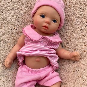 OtardDolls 11 Inch Silicone Baby Doll - Girl, Realistic, Soft Body with Accessories