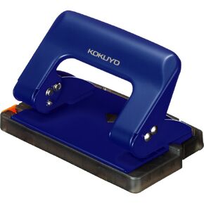 Kokuyo 2-Hole Punch, Rakuake Handy Type, 17 Sheets Capacity, Adjustable Guide Bar, Ergonomic Design, White, Japan Import (PN-G17W)