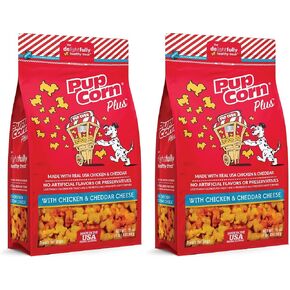 Triumph Pet Industries Pupcorn Healthy Dog Treats Cheese Flavor, NET Wt. 16 Oz (2 Pack)