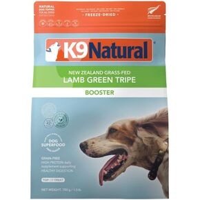 K9 Natural - Grain Free Freeze Dried Dog Food Supplement Booster - Lamb Green Tripe, 2oz