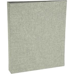 PATIKIL 3 Ring Binder, A5 Size Flexible Round Binder Big Capacity Linen Planner Binder for Business Home Classroom, Dark Gray
