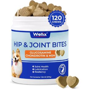 Dog Hip and Joint Soft Chew Supplement, Joint Pain Relief with Glucosamine, MSM, Vitamins C and E for Dog Joint Supplement