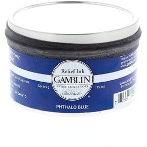 Gamblin Artist's Colors Relief Ink - Phthalo Blue, 175 ml