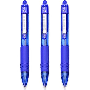 Zebra Z-Grip Smooth Mini Retractable Ballpoint Pens - 1.0mm - Blue - Pack of 3