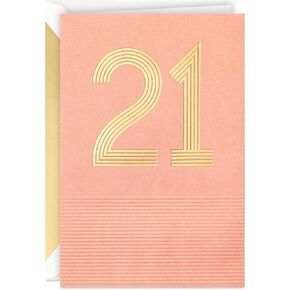 Hallmark Signature 21st Birthday Card (Here's to You)