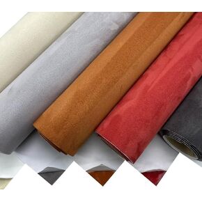 Black Faux Suede Fabric Wrap Self Adhesive Suede Sheet Film Sticker Stretch Car Interior Wrap for DIY Craft Handmade(Black,16x79 inch)
