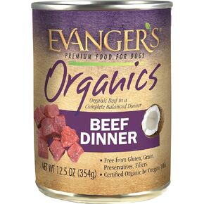 Evanger's Organics Cooked Chicken for Dogs - 12, 12.5 oz Cans
