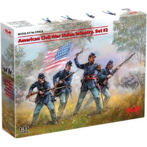 ICM 35023 Plastic Military Figure Models American Civil War Union Infantry. Set #2 - Scale 1:35