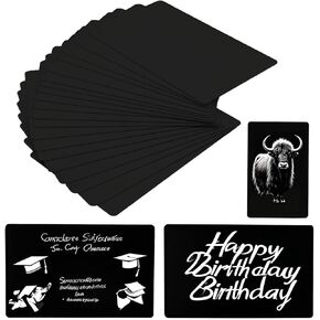 Metal Business Card Blanks Thickness 0.5mm for Laser Engraving, Can Engrave Any of Your Favorite Images and Text onto Metal Cards 3.4×2.1inch(20Pcs)