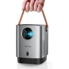 [Electric-Focus] 5G WiFi Bluetooth Projector, TOPTRO TR23 Mini Projector Support 1080P, 15000 Lumen, 4D/4P Keystone& Zoom, Latest Dust-Proof Portable Projector, Outdoor Projector for iOS/Android/PS5
