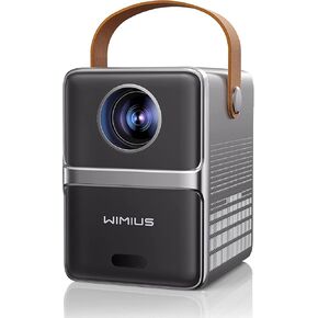 [تركيز كهربائي] جهاز عرض صغير مع 5GWIFI و Bluetooth ، Wimius 1080p جهاز عرض في الهواء الطلق ، جهاز عرض فيلم محمول ، 300 بوصة ، متوافق مع iOS/Android/TV Stick/HDMI/PS5