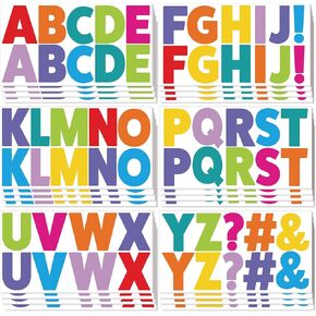 48 Sheets Bulletin Board Stickers - 2.5 Inch Large Vinyl Letter Alphabet Stickers - Self Adhesive ABC Letters for Poster Board, Mailbox, Crafts, Classroom, Window, Door Decorations (Colorful)