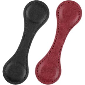 2 Pcs Magnet Leather Bookmark Retro Book Page Holder Vintage Handmade Book Marker Clip Personalized Leather Page Buckles Timeless Reading Accessories for Women Bookworm Lover Readers Teachers