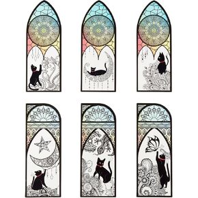 Cat Bookmark Cute Cat Book Marks Bookmarks Gifts for Book Lovers Writers Readers Men Women,6pcs,Style3