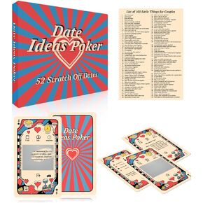 52 Poker Scratch Off Date Night Ideas Date night Cards Couple Gift Ideas, Date Night Kit Scratch Off Cards, Weekend Date Night Scratch Off Cards, Couples Games Date Night Ideas Valentines Day Gifts