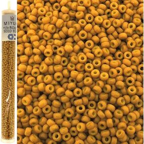 Special Dyed Pale Pumpkin Miyuki 11/0 rocailles Glass Seed Beads 24 Grams