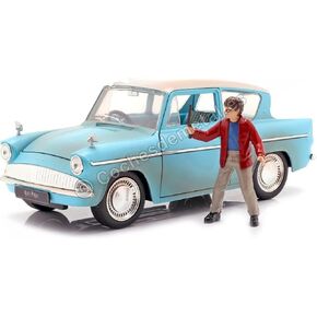Jada Toys 1:24 Harry Potter and 1959 Ford Anglia Die-Cast Vehicle, Rusty Blue