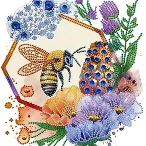 EOBROMD Diamond Art Kits for Adults, DIY Diamond Painting Kits for Beginners, Flower Butterfly Crystal Rhinestones Diamond Painting for Home Wall Art Decoration in Kuwait