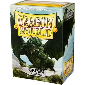 Dragon Shield Standard Size Card Sleeves – Classic Green 100 CT - MTG Card Sleeves are Smooth & Tough - Compatible with Pokemon, Yugioh, & Magic The Gathering Card Sleeves