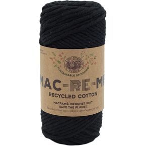 Lion Brand Yarn Mac-Re-Me Yarn, Black