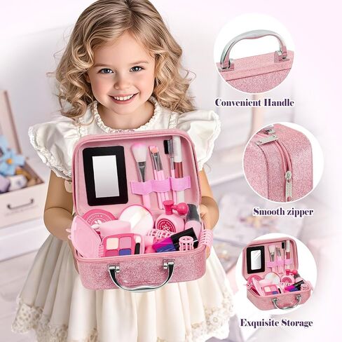 Golray Hair Beauty Salon Toys for Girls 3 4 5 6, 50 PCS Kids Pretend Play Makeup Set Toys with Hair Styling Playset & Cash Register Toy, Toddler Girls Birthday Gifts for Kids 3-6 Years Old in Kuwait