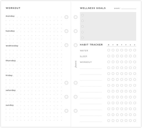 Filofax Personal Wellness Trackers Refill, 132688 in Saudi Arabia