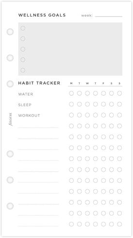 Filofax Personal Wellness Trackers Refill, 132688 in Saudi Arabia