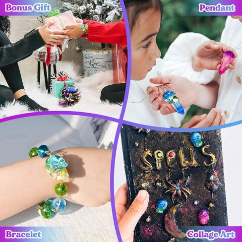 LET'S RESIN Resin Molds Silicone, 1 Pc Large Silicone Skull Epoxy Molds with 4 Pcs Small Skeleton Epoxy Resin Molds for Resin Casting Art Crafts, Candle Making, Home Decor, Pendants, Keychains in Saudi Arabia