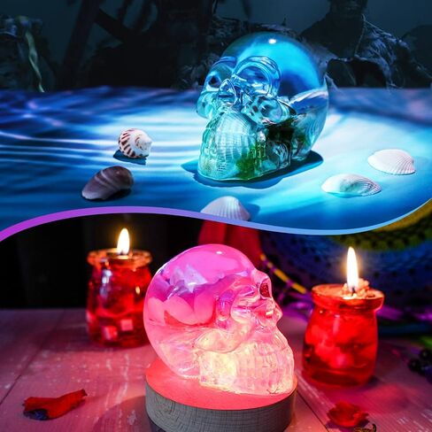 LET'S RESIN Resin Molds Silicone, 1 Pc Large Silicone Skull Epoxy Molds with 4 Pcs Small Skeleton Epoxy Resin Molds for Resin Casting Art Crafts, Candle Making, Home Decor, Pendants, Keychains in Saudi Arabia