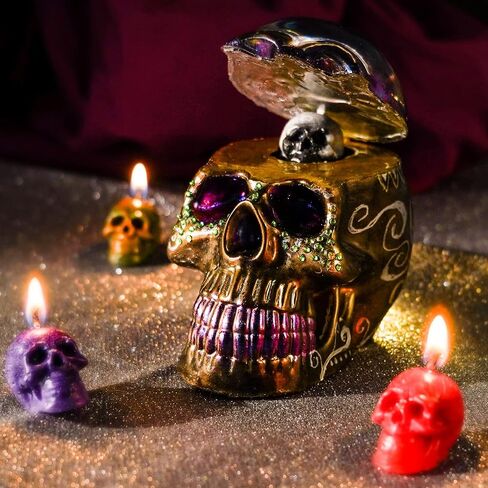 LET'S RESIN Resin Molds Silicone, 1 Pc Large Silicone Skull Epoxy Molds with 4 Pcs Small Skeleton Epoxy Resin Molds for Resin Casting Art Crafts, Candle Making, Home Decor, Pendants, Keychains in Saudi Arabia