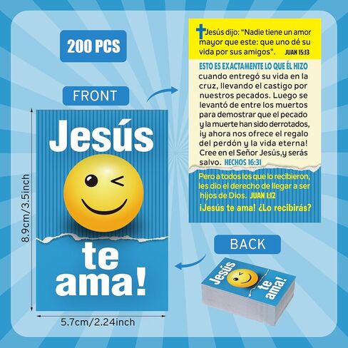 200 Pcs Spanish Gospel Tract Card Salvation Cards Pocket Holy Postcards Prayer Postcards Christian Inspirational Bible Verses for Christian Gifts Women Men(¿estás Listo?) in Kuwait