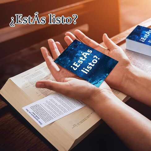 200 Pcs Spanish Gospel Tract Card Salvation Cards Pocket Holy Postcards Prayer Postcards Christian Inspirational Bible Verses for Christian Gifts Women Men(¿estás Listo?) in Kuwait