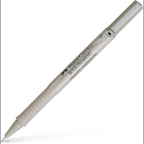 Faber-Castell Ecco Pigment Fibre Tip Pen Wallet, 4 Black Pens (0.2, 0.4, 0.6 & 0.8mm) in Kuwait