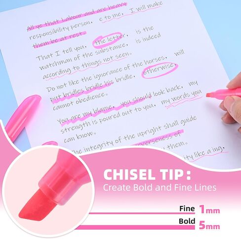 Highlighters 36 Pack ، ألوان زاهية زاهية وردية ، تجفيف سريع ، مثالي للطلاب البالغين الذين يسلطون في الفصل الدراسي والمدرسة والمكتب in Saudi Arabia