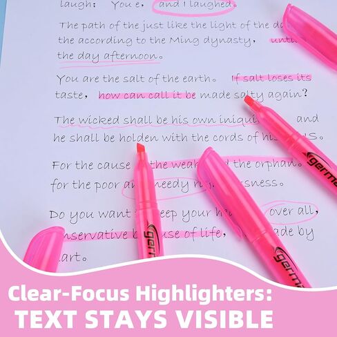 Highlighters 36 Pack ، ألوان زاهية زاهية وردية ، تجفيف سريع ، مثالي للطلاب البالغين الذين يسلطون في الفصل الدراسي والمدرسة والمكتب in Saudi Arabia