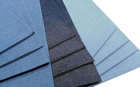 Precut Thin Poplin Denim Fat Quarters Quilt Squares Assortment 18"x22"-12pieces in Kuwait