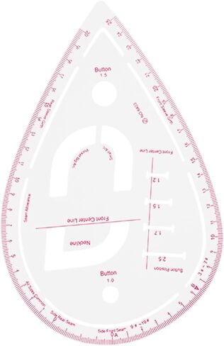 Acrylic Sewing Ruler Set，French Curve Pattern Rulers Kit for Tailors Designers Precision Pattern Making Guides Quilting and DIY Supplies (Ruler Set 4-15Pcs) in Kuwait