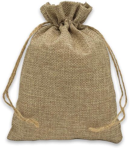 12-Pack 8x10 Natural Burlap Gift Bags w. Drawstring (Teal Blue, Large) for Party Favors, Presents or DIY Craft by TheDisplayGuys in Saudi Arabia