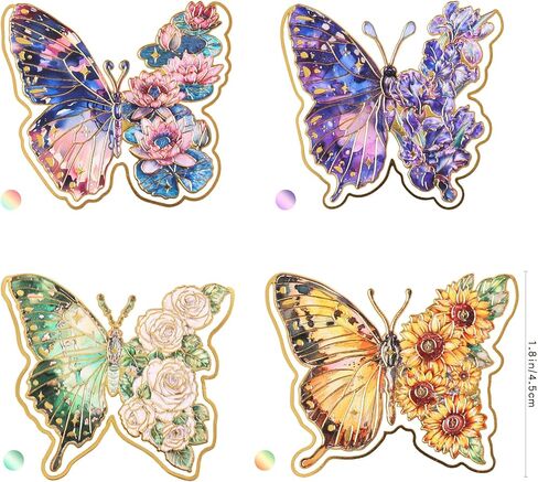 12 Pieces Metal Butterfly Bookmarks with Chain, Golden Hollow Bookmark Monet Van Gogh Oil Painting Theme Book Mark Bookmarks for Book Lovers Women Writers Readers Children Teens in Kuwait