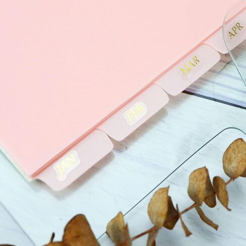 Personal A6 Dividers 6 Hole Transparent Binder Index Page Dividers with Tabs Plastic Tab Dividers with Stickers for Binders, Planner, Agenda (Clear - 2 Sets) in Kuwait