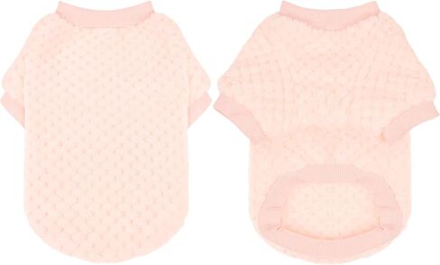 Fuzzy Pineapple Grid Dog Sweater - Ultra Soft & Warm Winter Pet Apparel, Fluffy Textured Knit for Small, Medium Dogs and Cats, Cozy Pullover Dog Coat for Cold Weather.Red L in Kuwait