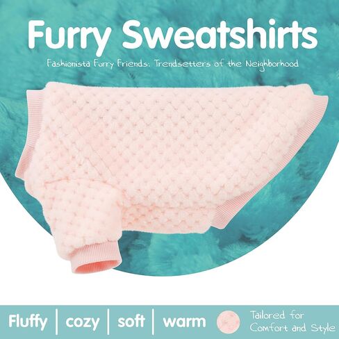 Fuzzy Pineapple Grid Dog Sweater - Ultra Soft & Warm Winter Pet Apparel, Fluffy Textured Knit for Small, Medium Dogs and Cats, Cozy Pullover Dog Coat for Cold Weather.Red L in Kuwait